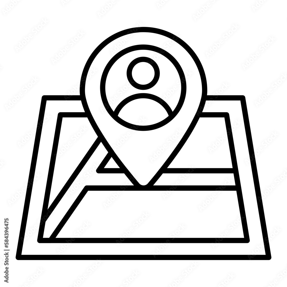 User Location Outline Icon User Location Outline Icon