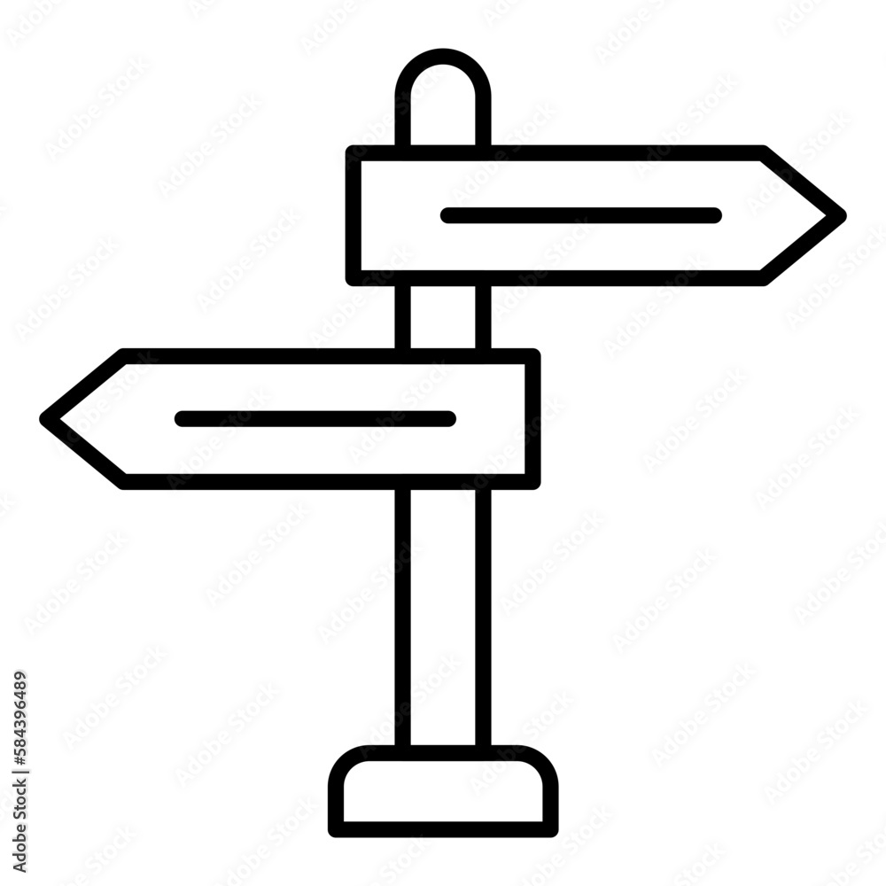 Signpost Outline Icon