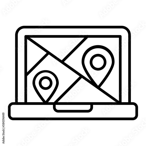 Navigation App Outline Icon