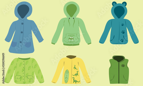 Cute set of jackets for a boy