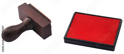 Rubber stamp with pad