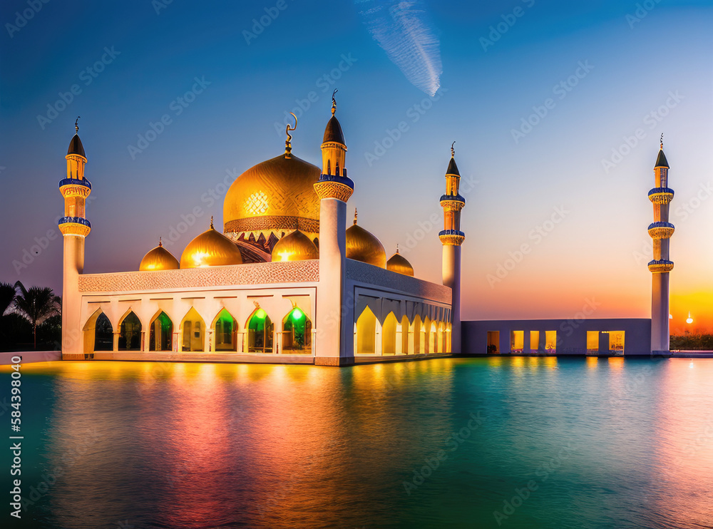 Ramadan - mosque at sunrise