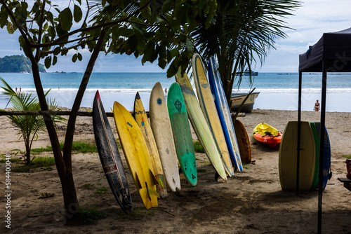 surfboard on the beach
