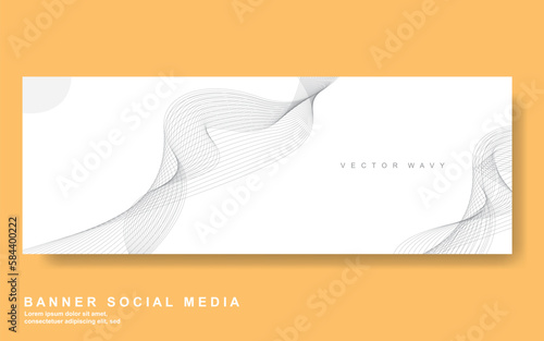 Vector abstract design web banner template. Web Design Elements - Header Design. Abstract geometric web banner template on grey background .Modern banner.