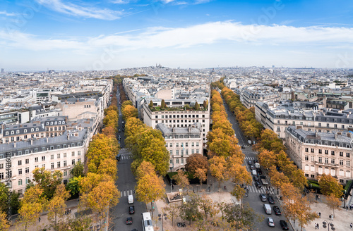 Panorama view from Triumphal Arch, Paris, France © robertdering