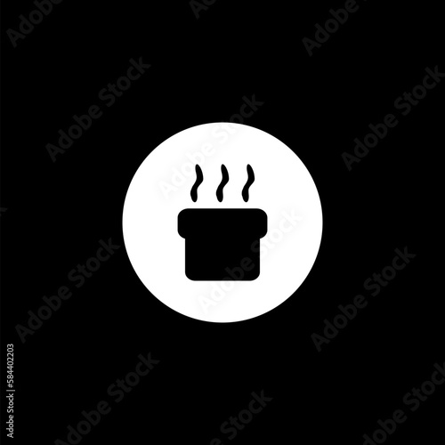 Microwave icon isolated on black background