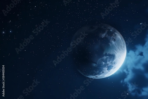 Night sky with stars and moon background © Lucas