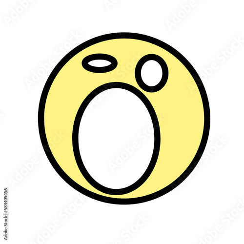 Emoticon expression yellow