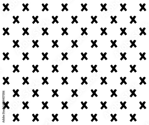 X seamless pattern  hand drawn  black irregular shapes isolated over white background. Background  backdrop. Abstract  minimalist and simple design. texture surface.