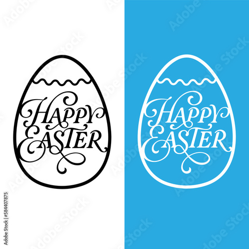 This vector file is a happy Easter egg design in EPS format, suitable for use by both children and women. This is an ideal file for cutting