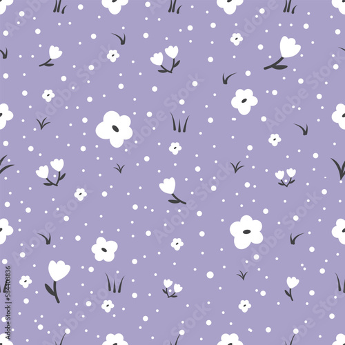 Floral seamless pattern with small flowers. Pretty for fabric, textile, wallpaper