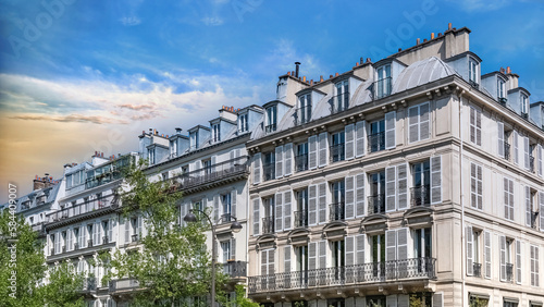 Paris, beautiful buildings, avenue de la Republique in the 11e district
 photo