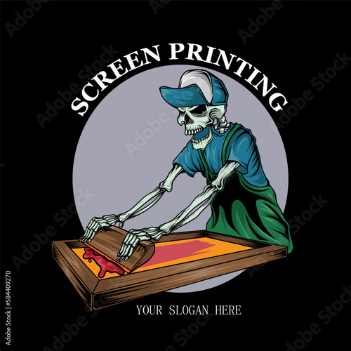 screen printing vector illustration