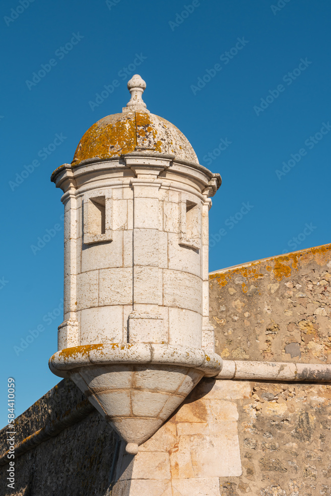 Fototapeta premium Fortaleza da Ponta da Bandeira fortress in Praia da Batata in Lagos, Algarve, Portugal.