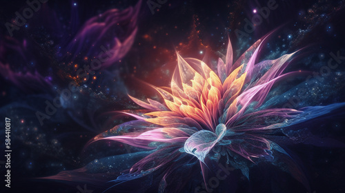 Whispers of Stardust  A Generative AI Odyssey into the Surreal Beauty of Cosmic Lilies and Pastel Dreams.