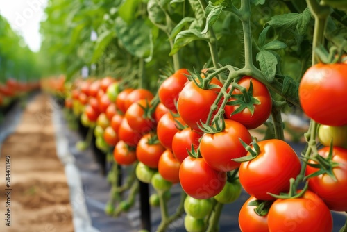 tomatoes in the garden, generative AI