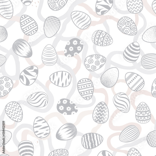 Easter egg seamless pattern. Spring holiday Easter background for printing on fabric, paper for scrapbooking, gift wrap and wallpapers.