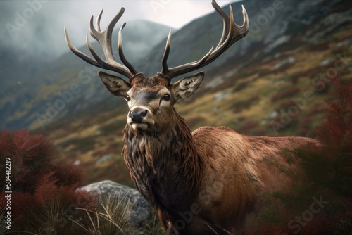 Monarch Of The Glen. AI generated photo
