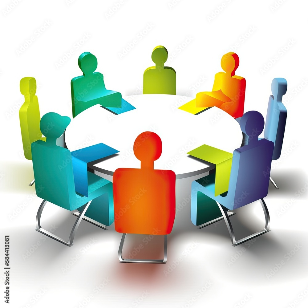 Business meeting icon, generative ai Business meeting icon, generative ai