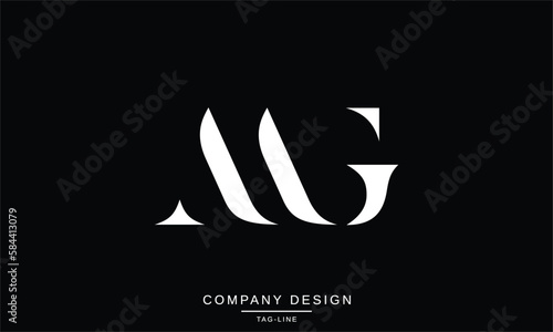 MG, GM, Abstract Letters Logo Monogram