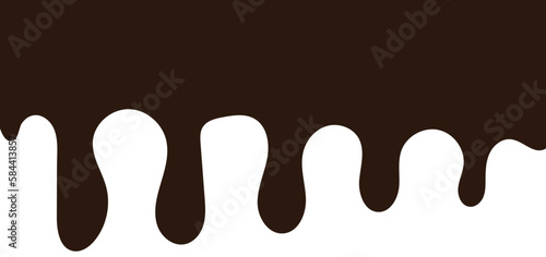 Chocolate drops background. Vector illustration.	