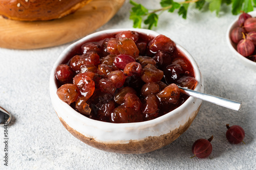 gooseberry jam. Organic marmalade. Berry jam. Berry confiture