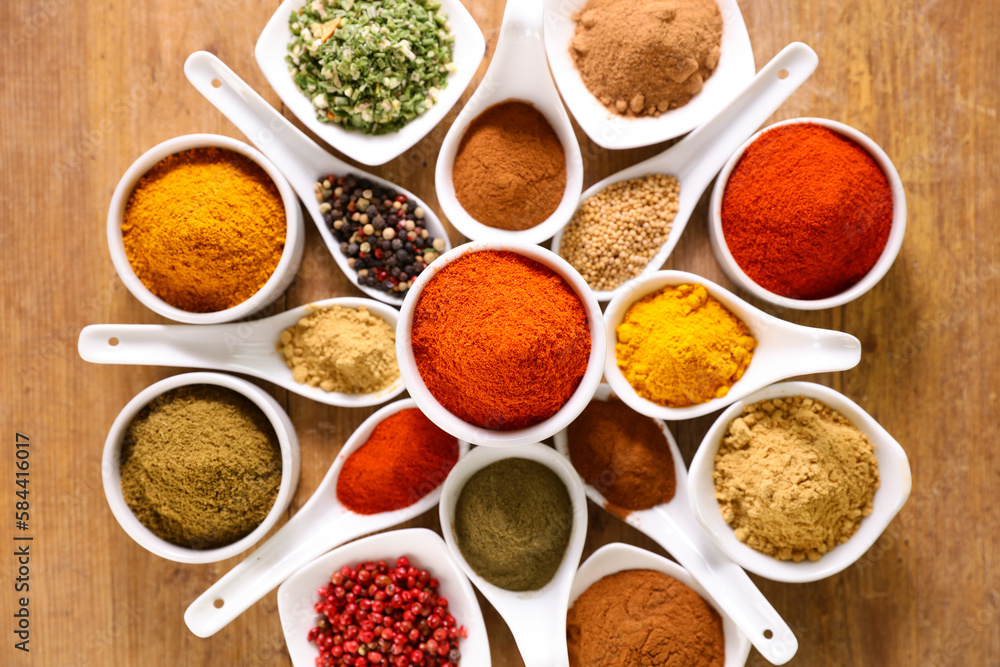 selection of spices and herbs