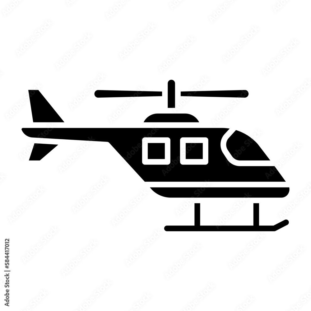 Helicopter Glyph Icon