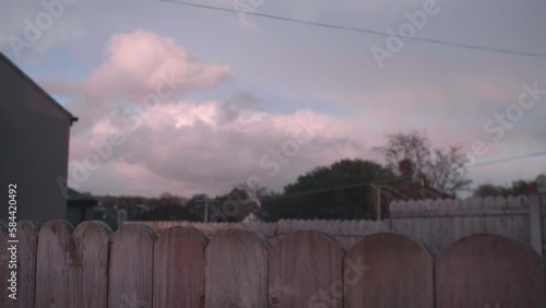 Looking over fence into neighbour garden nosey neighbour voyeur privacy