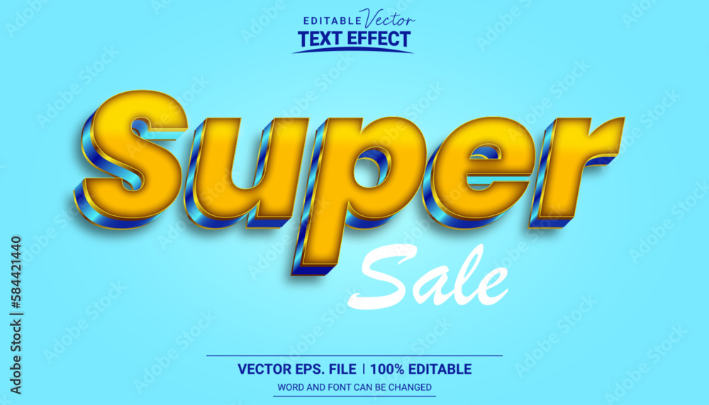 Super sale editable vector text effect Super sale editable vector text effect