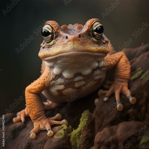 Cliff Frog on a Tree made with Generative AI