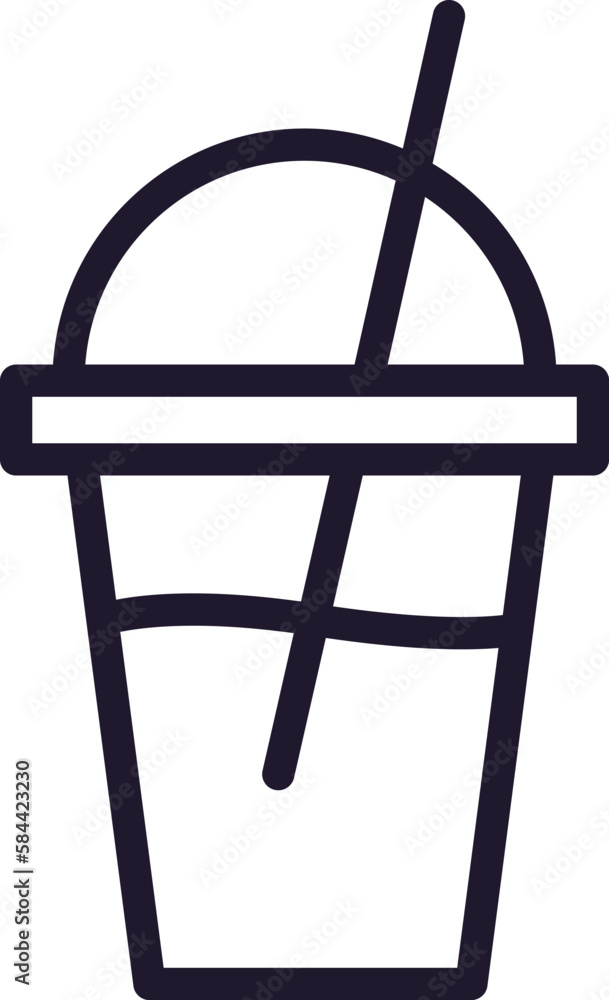 Coffee to go vector line icon. Premium quality logo for web sites, design, online shops, companies, books, advertisements. Black outline pictogram isolated on white background