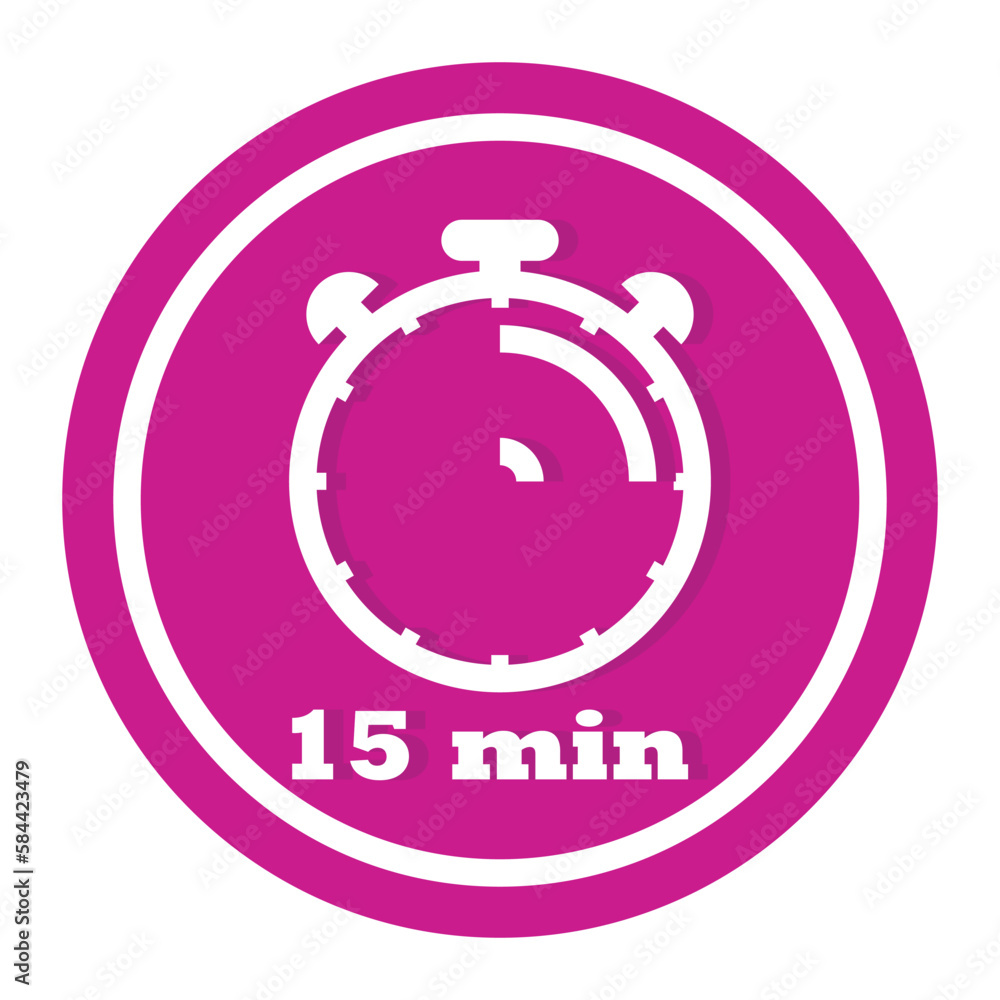 15 Minutes Timer Clock Vector Icon, Timekeeper Icon, Flat Clock Icon Button With Realistic Shadow, And Modern UI UX Website Navigator, Stopwatch Clock Symbol Vector Illustration 15 Minutes Timer Clock Vector Icon, Timekeeper Icon, Flat Clock Icon Button With Realistic Shadow, And Modern UI UX Website Navigator, Stopwatch Clock Symbol Vector Illustration