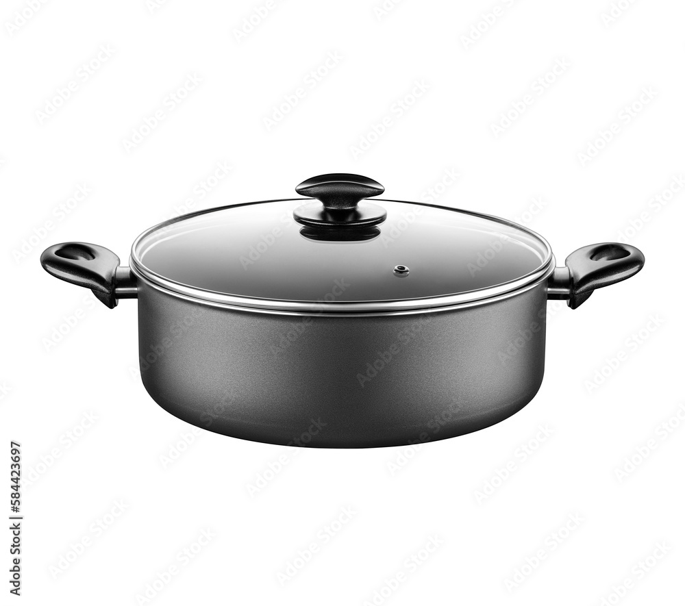 saucepan with lid on white background saucepan with lid on white background