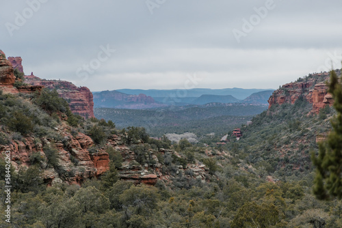 View looking out towards Sedona from Subway Cave in Boynton Canyon.