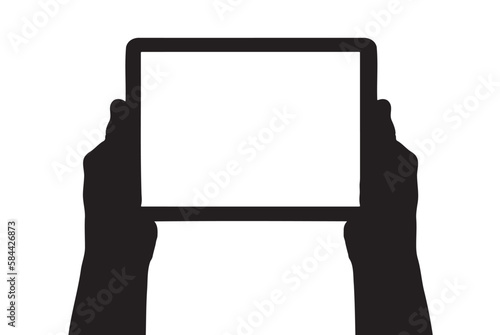 a tablet on the vector backgrounds