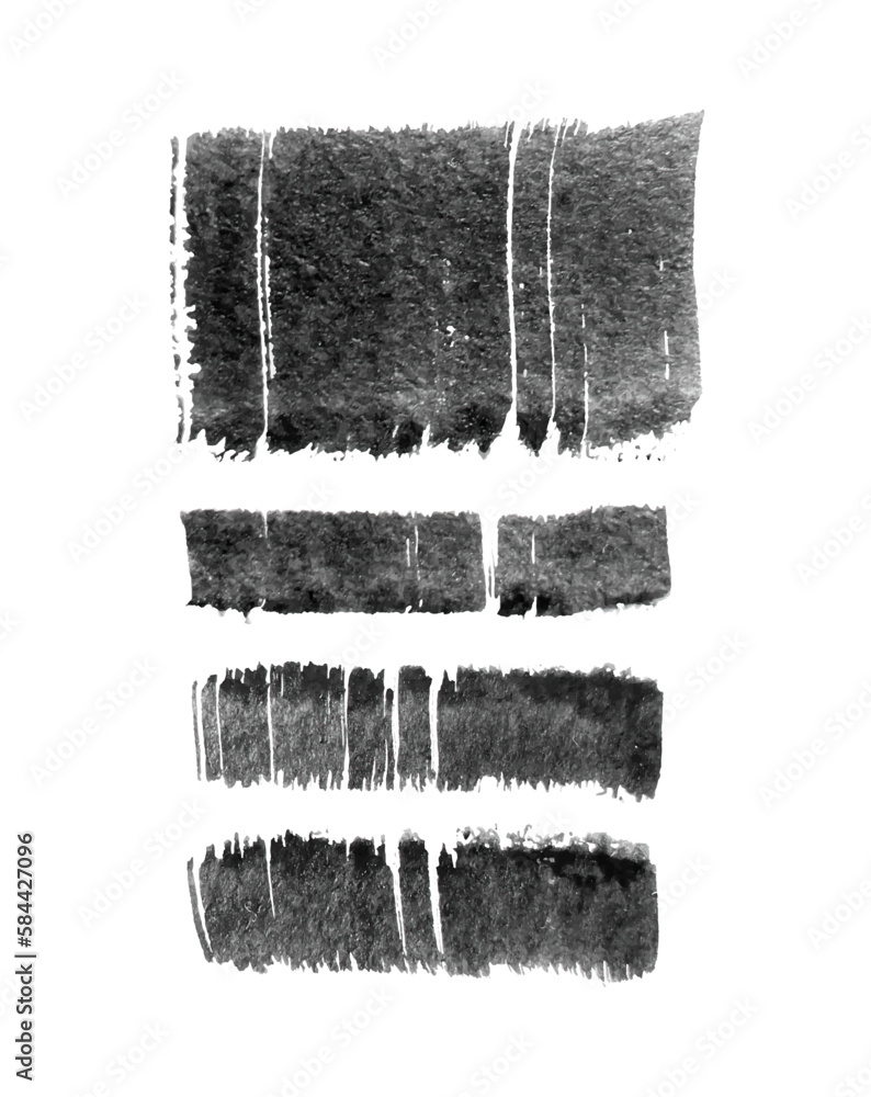 Abstract vector paint smear. Hand drawn design element. Black ink on white background. Abstract vector paint smear. Hand drawn design element. Black ink on white background.
