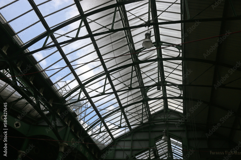 Roof of Borough Market in Southwark, London
Roof of Borough Market in Southwark, London