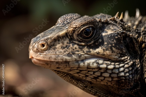 close up animal eyes, big lizard, Generative Ai