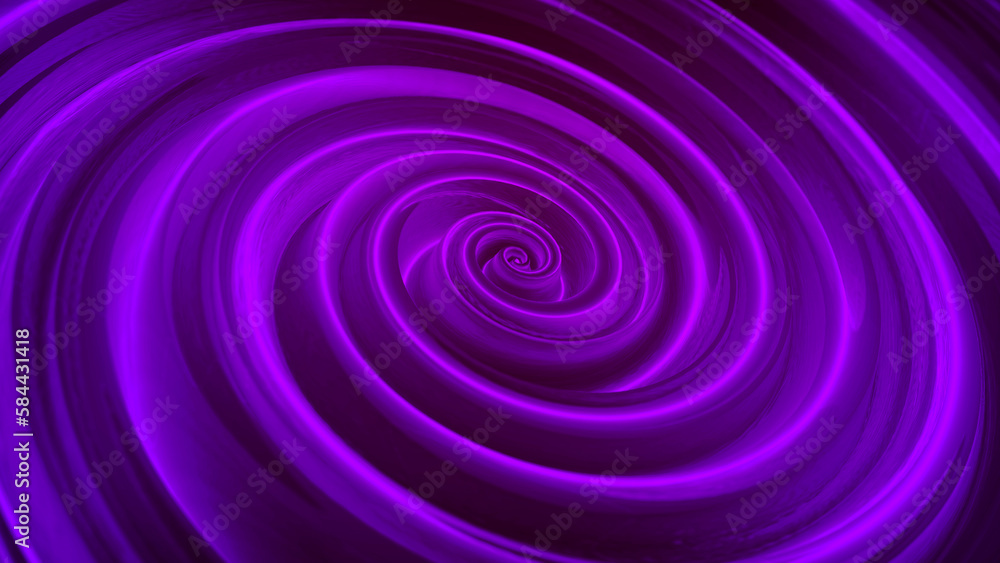 Obraz premium Fiery Energy Vortex. Luminous whirlpool. Abstract digital swirl. Rotating swirling shapes particles. Mesmerising spiral tunnel of crystal fluid. 3D render.
