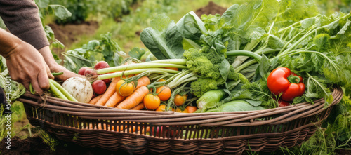 Harvesting fresh vegetables - Generative AI