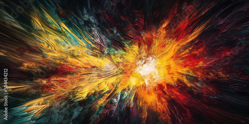 An artistic rendering of a supernova explosion Generative AI Digital Illustration Part#24032