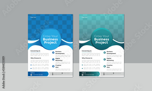 professional modern trend business flyer design corporate vector file
