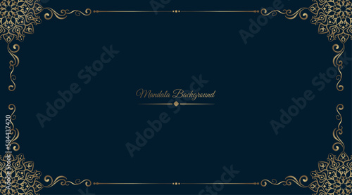 luxury background with golden mandala ornament