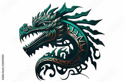 Quetzalcoatl logo by generative AI © Aimages