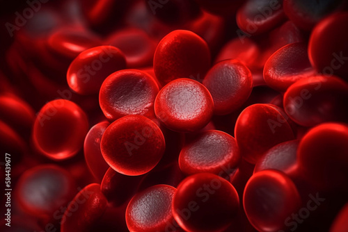 Red blood cells in a hemoglobinopathy, AI Generative photo