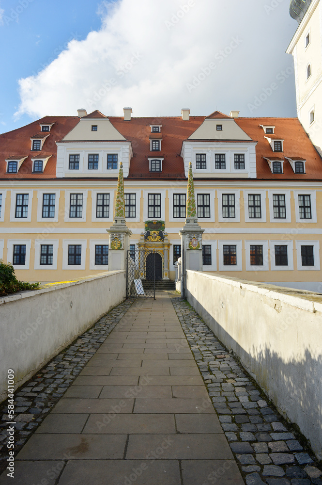 Fototapeta premium Entry way at the Delitzsch castle building in Germany