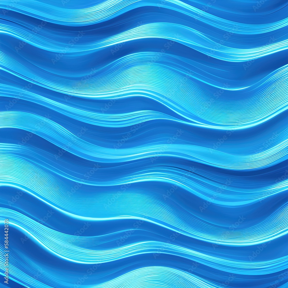 Wavy futuristic blue green background - generative ai Wavy futuristic blue green background - generative ai