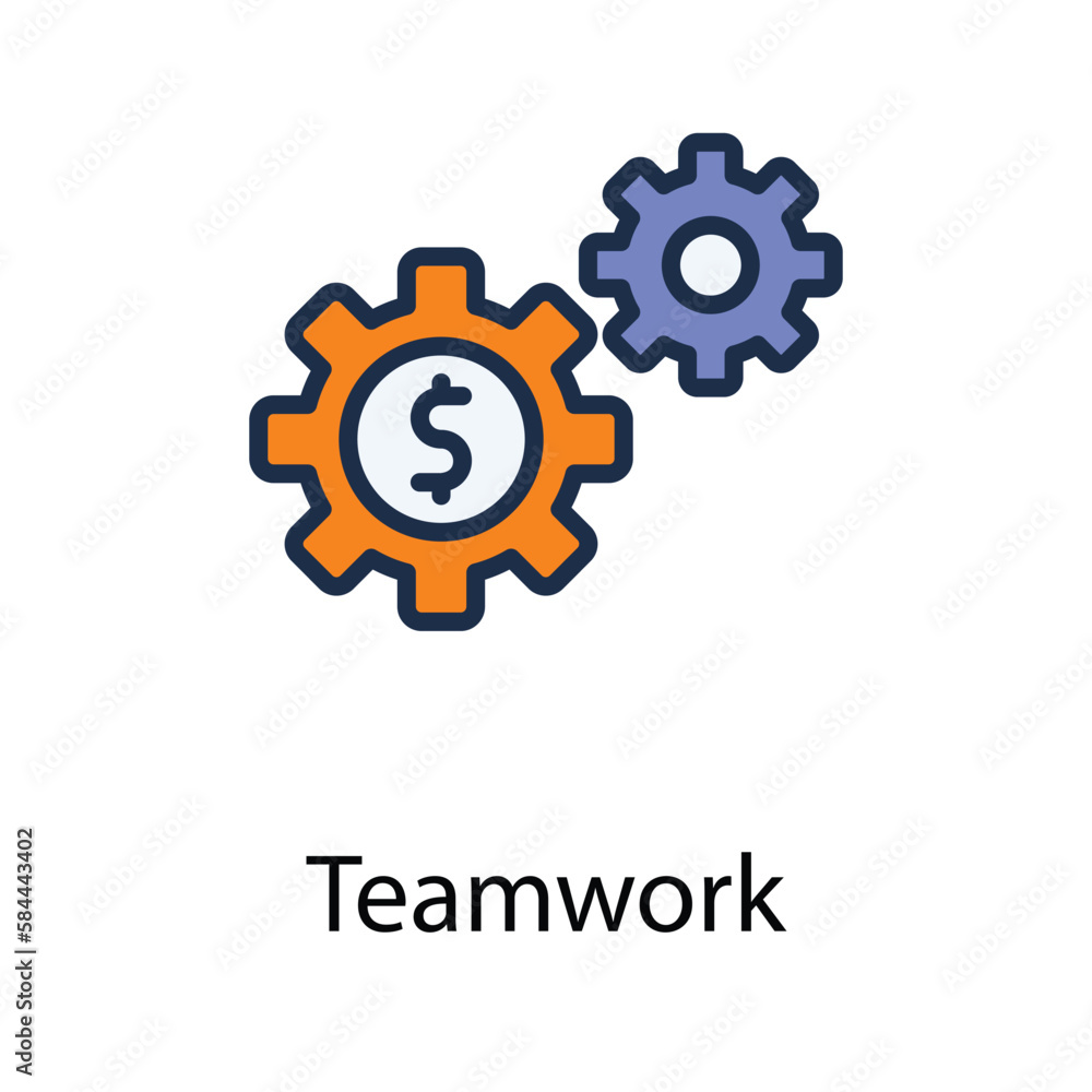 Teamwork icon. Suitable for Web Page, Mobile App, UI, UX and GUI design.