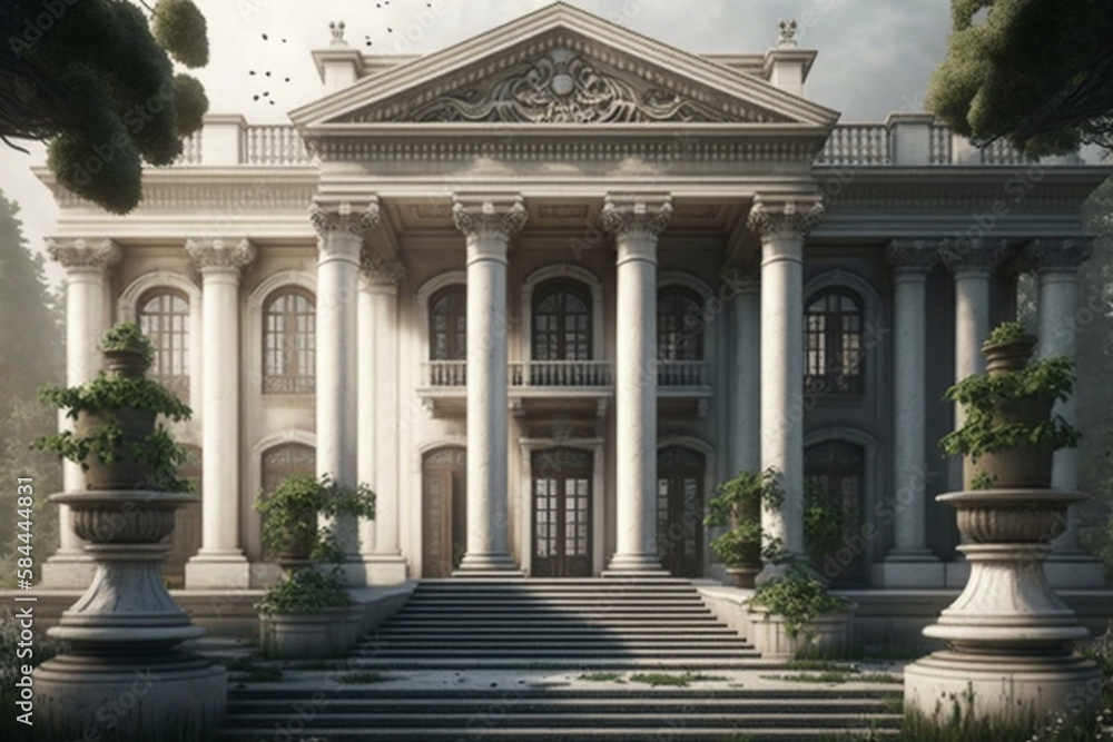 Entrance to the palace Generative AI